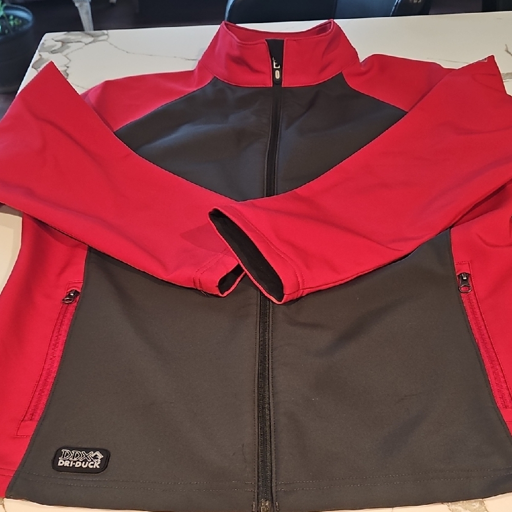 Dri Duck Red And Gray Softshell Jacket - image 1